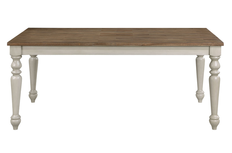 New Classic Furniture Jennifer White Brown Dining Table