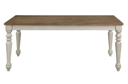 New Classic Furniture Jennifer White Brown Dining Table