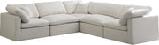 Meridian Furniture Plush Cream Modular 5pc Sectional