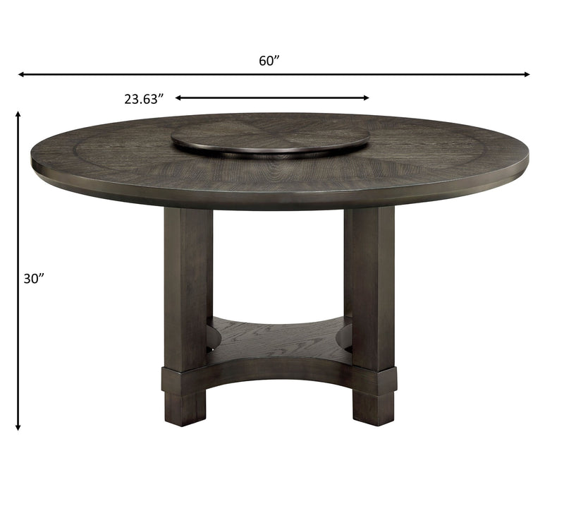 Crown Mark Jeffries Round Table with Lazy Susan