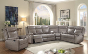 Glory Furniture Ward Gray Faux Leather 4pc Living Room Set