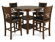 New Classic Furniture Gia Brown Round 5pc Counter Height Set