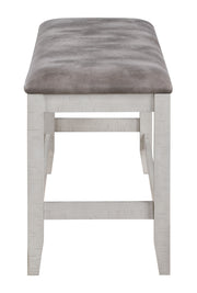 New Classic Furniture Richland White Brown Counter Height Bench