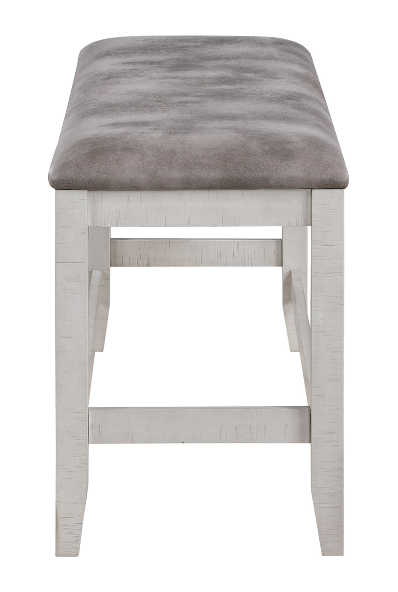 New Classic Furniture Richland White Brown Counter Height Bench
