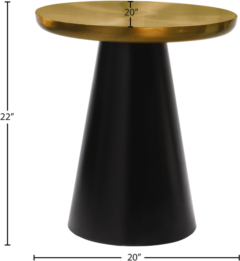 Meridian Furniture Martini Brushed Gold End Table