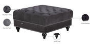 Meridian Furniture Sabrina Navy Velvet Ottoman