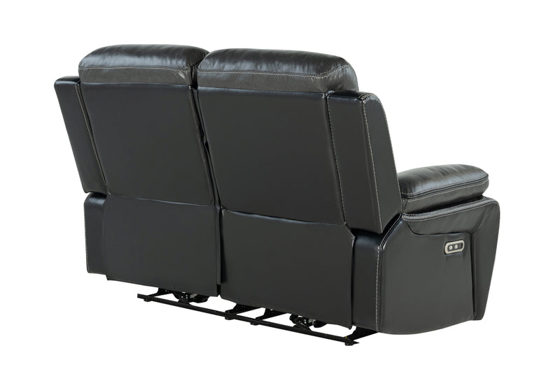 Global Furniture U5050 Black Charcoal Power Reclining Loveseat