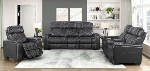 Home Elegance Apex Black 3pc Living Room Set