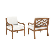 2 New Classic Furniture Savannah White Outdoor Club Chairs