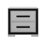 Global Furniture Amelia Black Grey Nightstand