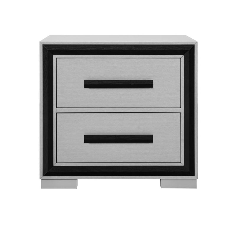 Global Furniture Amelia Black Grey Nightstand