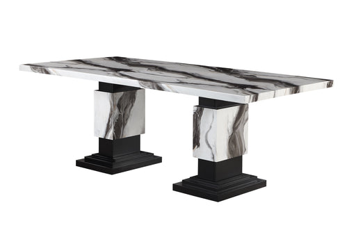 Global Furniture D12DT Black White Dining Table