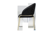 Galaxy Home Onyx Dark Gray Gold Chairs