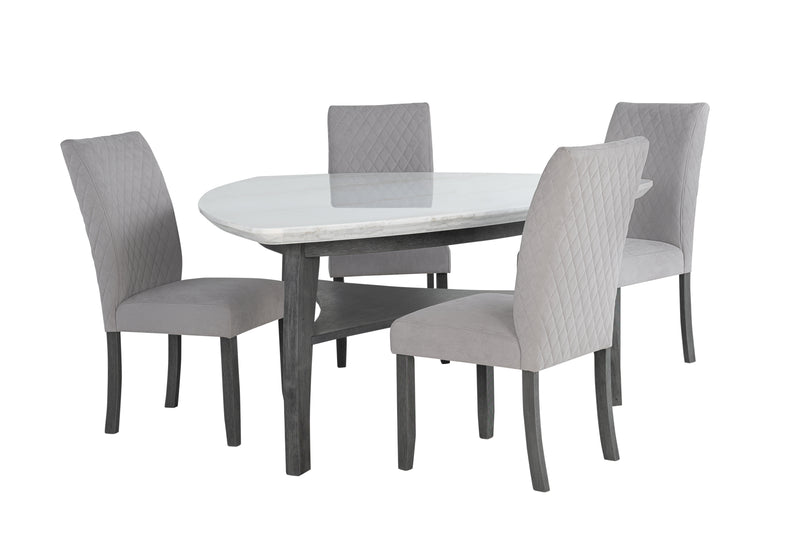 Global Furniture D8192 Light Grey 5pc Dining Room Set