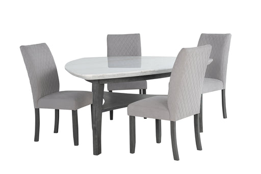Global Furniture D8192 Light Grey 5pc Dining Room Set