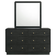 Coaster Furniture Cavelle Black 6 Drawer Dresser and Mirror