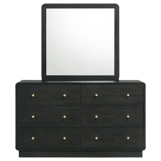 Coaster Furniture Cavelle Black 6 Drawer Dresser and Mirror