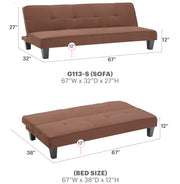 Glory Furniture Alan Chocolate Fabric Sofa Bed
