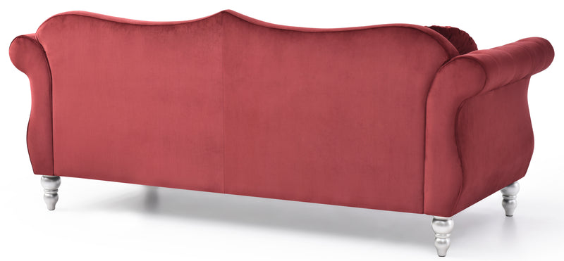 Glory Furniture Hollywood Black Velvet Fabric Sofa