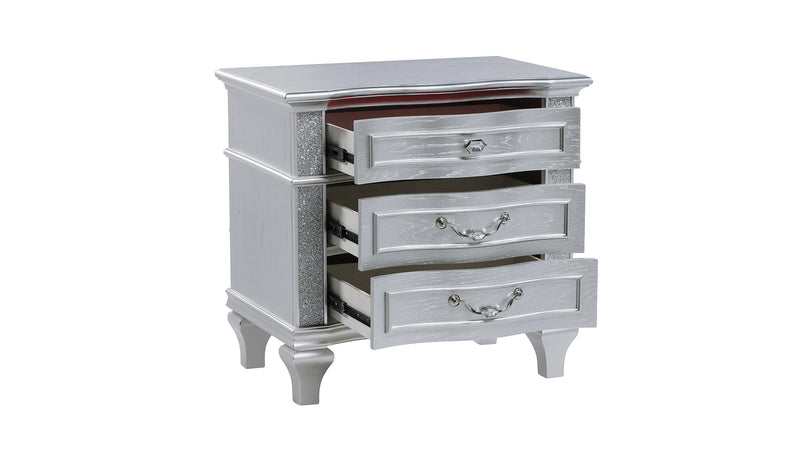 Galaxy Home Mystic Silver Nightstand