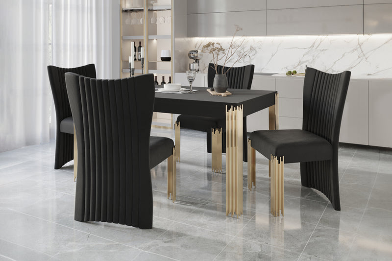 New Classic Furniture Empire Black Rectangle Dining Table