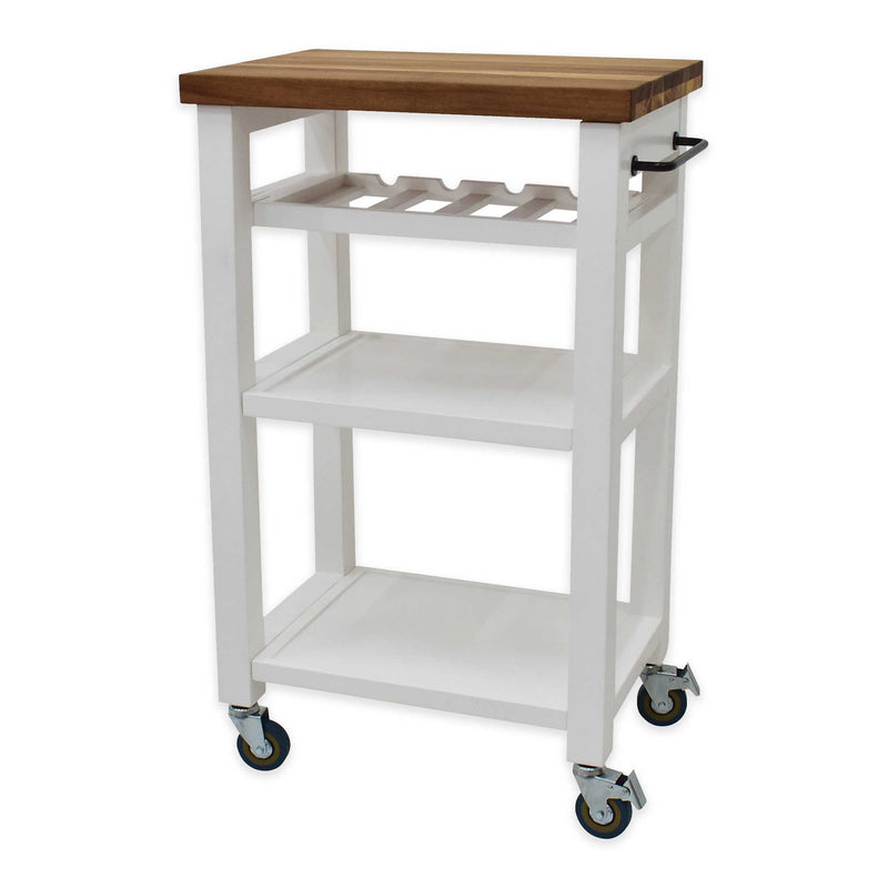Steve Silver Belden White Kitchen Cart