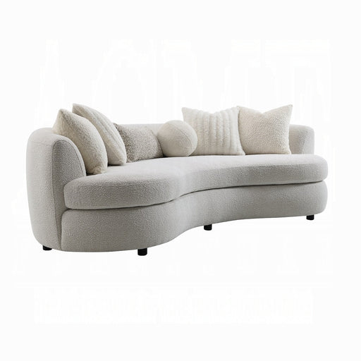 Acme Furniture Iniko Beige Sofa with 6 Pillows