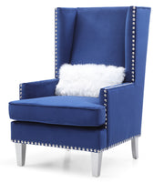 Glory Furniture Wilshire Blue Velvet Chair