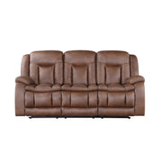 New Classic Furniture Morello Brown Sofa with Dual Recliner