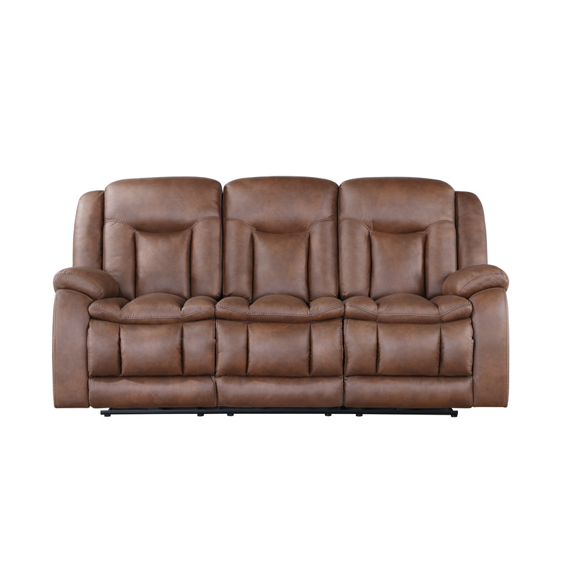 New Classic Furniture Morello Brown Sofa with Dual Recliner