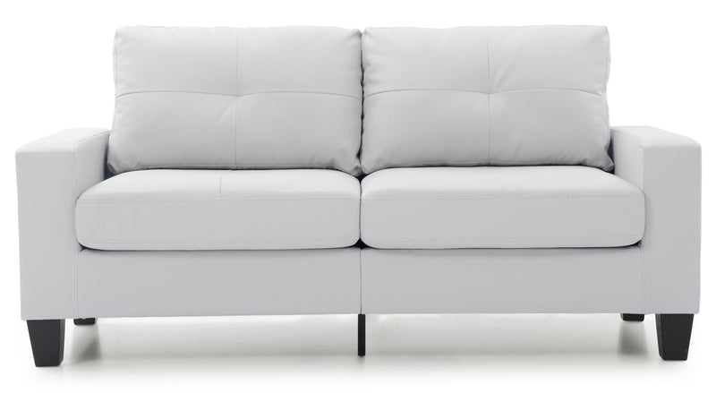 Glory Furniture Newbury White Faux Leather Modular Sofa