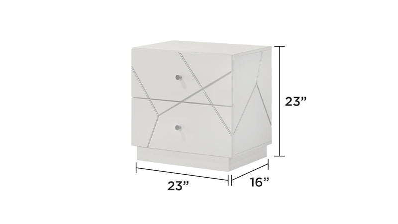 Galaxy Home Manhattan White Nightstand