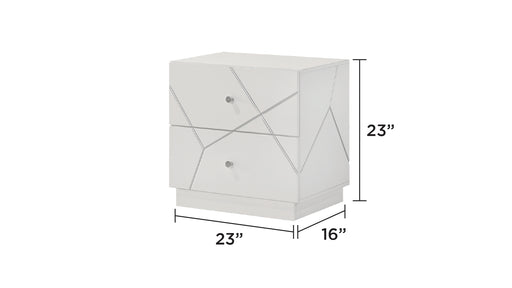 Galaxy Home Manhattan White Nightstand