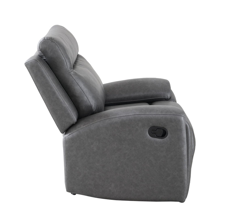 Steve Silver Gaston Gray Manual Recliner