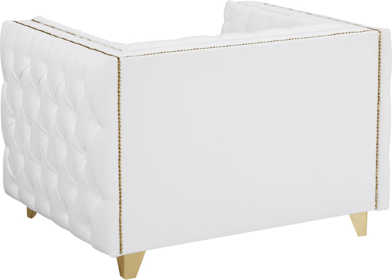 Meridian Furniture Michelle White Vegan Leather Chair