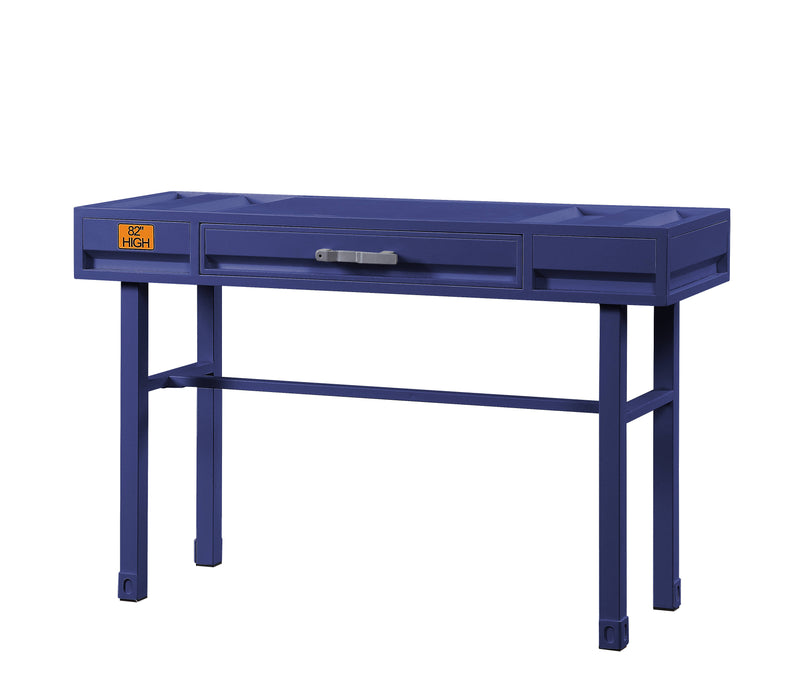 Acme Furniture Cargo Gray Fabric Blue Metal Vanity Set
