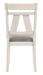 2 New Classic Furniture White Side Chairs