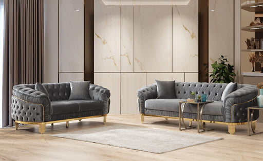 Galaxy Home Vanessa Gray 2pc Living Room Set