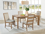 Coaster Furniture Bruner Natural Brown 5pc Dining Room Set
