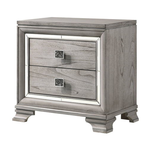 Crown Mark Vail Grey Night Stand