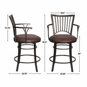 Steve Silver Bayview Dark Brown Swivel Counter Stool