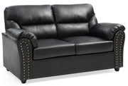 Glory Furniture Olney Black Faux Leather Love Seat