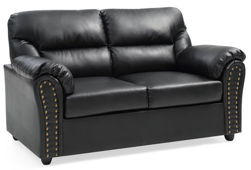 Glory Furniture Olney Black Faux Leather Love Seat