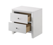 Crown Mark Evan White Night Stand