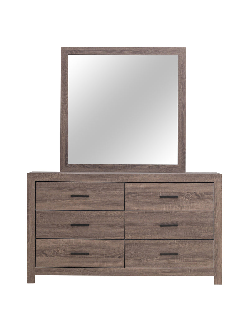 Coaster Furniture Brantford Barrel Oak Dresser And Mirror