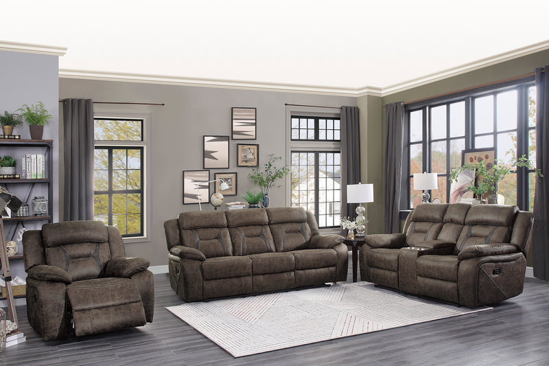 Home Elegance Madrona Hill Brown 2pc Living Room Set