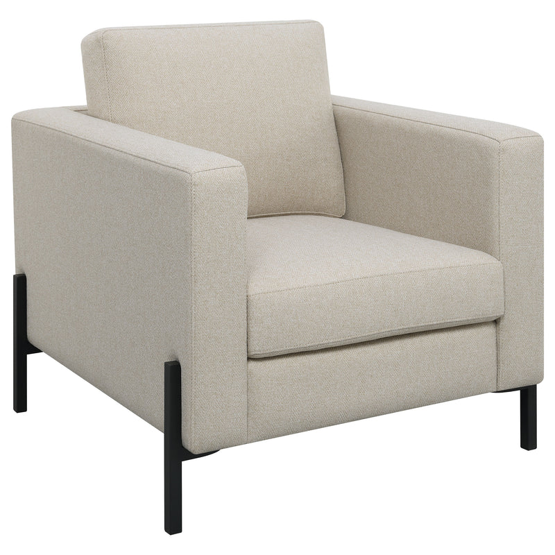 Coaster Furniture Tilly Oatmeal Upholstered Arms 3pc Living Room Set