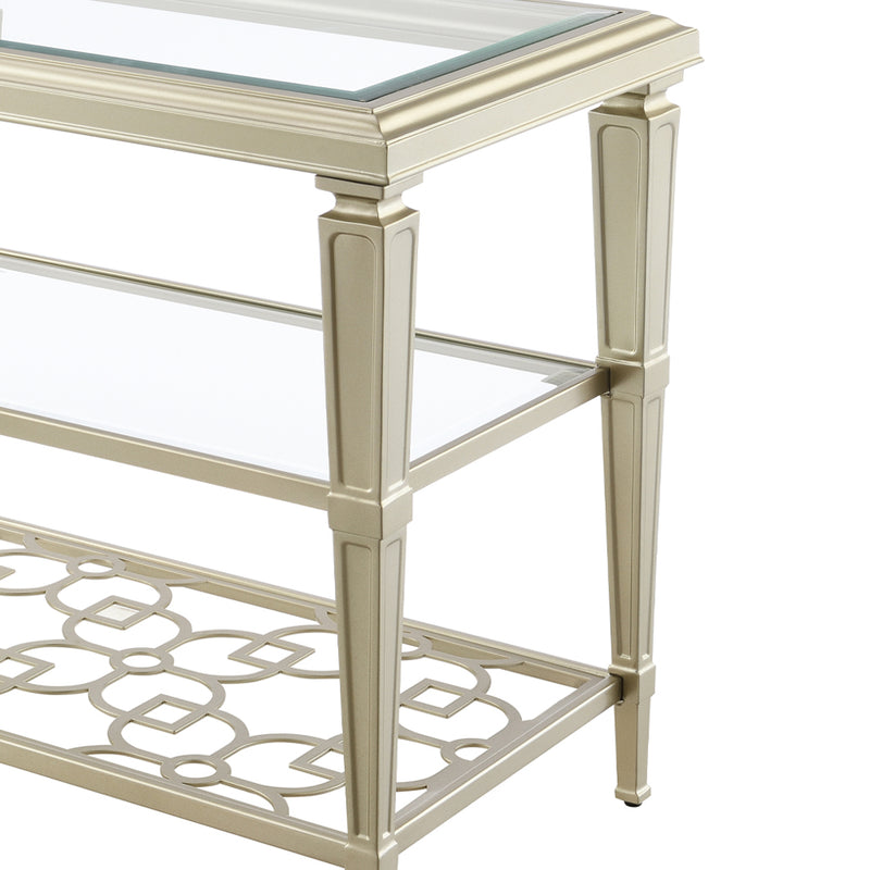 Acme Furniture Zaba Champagne Rectangle End Table