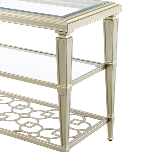 Acme Furniture Zaba Champagne Rectangle End Table