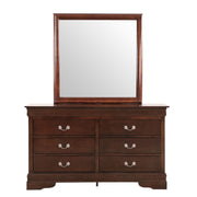 Glory Furniture Louis Phillipe Beige Dresser and Mirror
